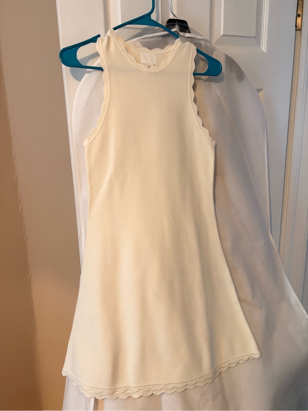 H&M Cream Scalloped Neck Sleeveless DressNWOT